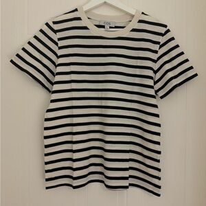 COS Striped Black and White T-Shirt